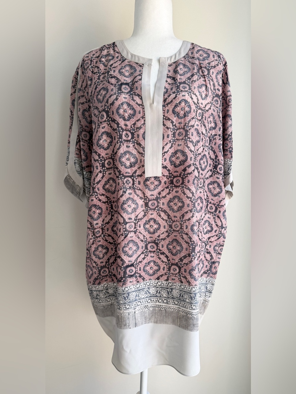 All Saints Silk Paisley Tunic Dress - Size 8